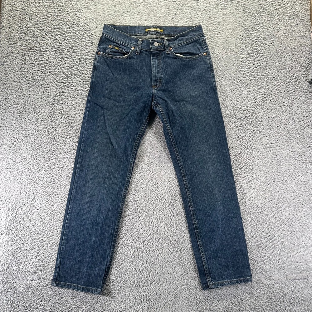 Lee Jeans Mens 32x30 Blue Cotton Denim Straight Leg Streetwear Workwear Stretch
